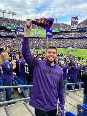 NFL Team Apparel Baltimore Ravens Dri-Fit Full Zip Top Purple and Black Size XL